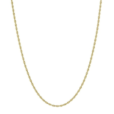 - 10KT Yellow Gold 1.5mm Rope Chain, 24
