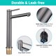 thumbnail image 2 of Aquaterior 2 Pack Bathroom Vessel Sink Faucet 8 Tall 1 Handle/Hole Cold&Hot Water Mixer Faucet Grey (CUPC NSF CEC), 2 of 11