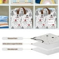 thumbnail image 4 of Yayeee Foldable Storage Basket for Shelves with Handles Waterproof Cloth Bins, Black Cartoon Snowmen, 4 of 7