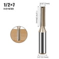 thumbnail image 1 of Lefu 1 Pce 12.7mm H30mm Fraise Droite Deux Flûtes pour Routeur CNC, 1 of 4