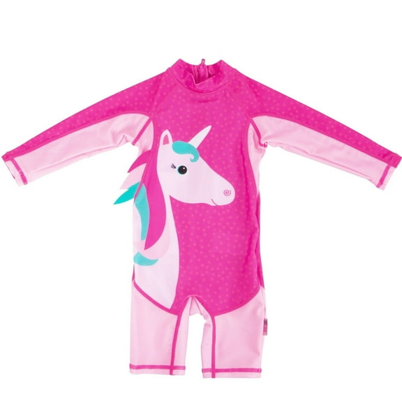 ZOOCCHINI Baby/Toddler Rash Guard One Piece Swimsuit - Unicorn