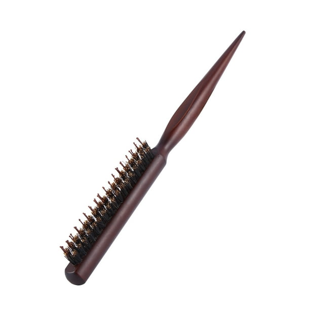 Cepillo de pelo con cerdas de jabalí naturales y mango de madera, peine esponjoso, herramienta de peluquería