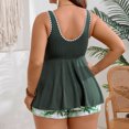thumbnail image 4 of NTACZA Tankini Swimsuits for Women Plus Size Tummy Control Two Piece Swim Dress High Waist Swimming Pool Tropical Beach Push-Up Size XXL, 4 of 8