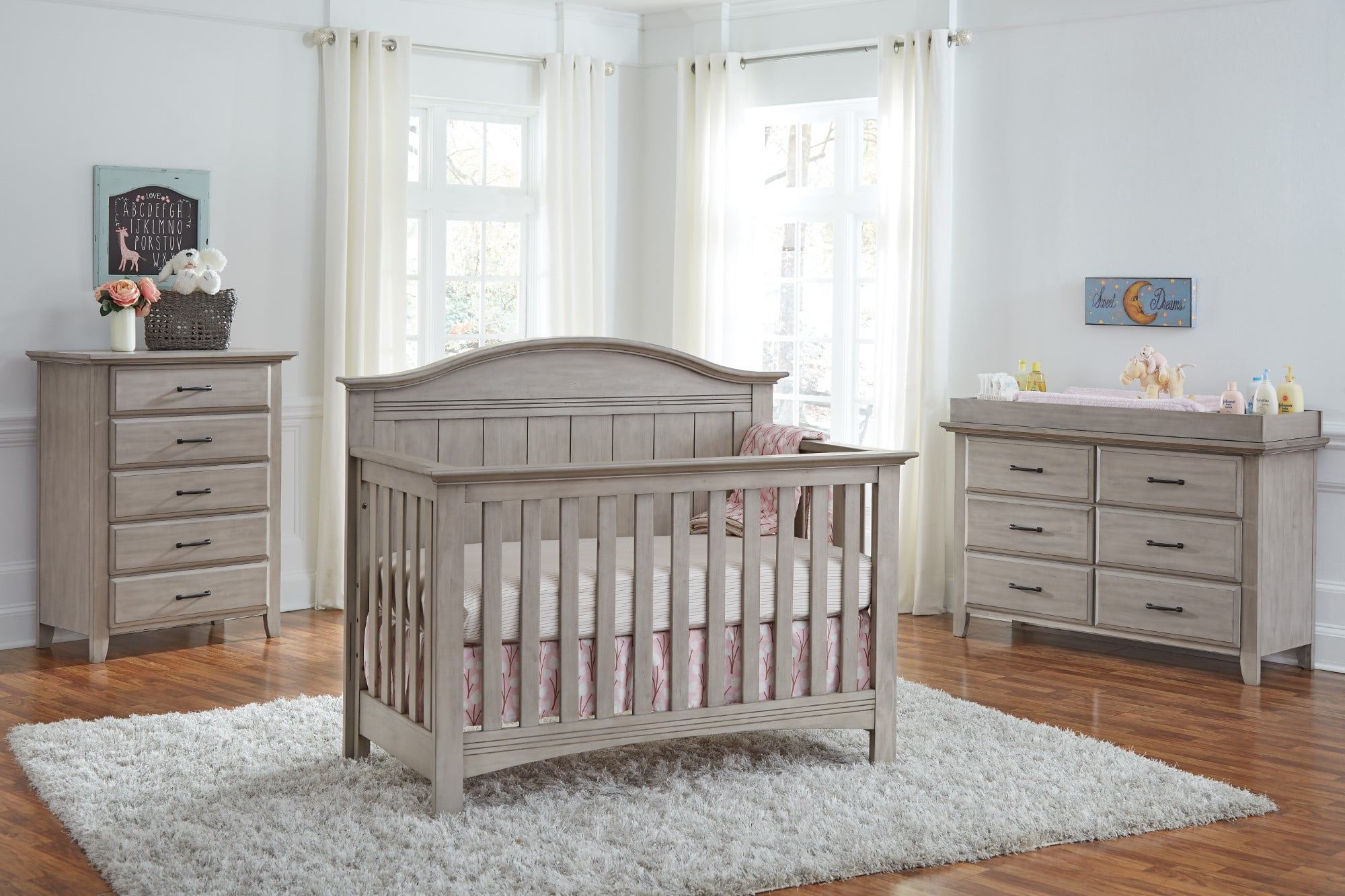 Soho Baby Sheridan 4 in 1 Convertible Crib Stone Wash