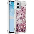 thumbnail image 2 of Slim Fit Phone Case for Motorola G 5G 2023,Soft TPU Glitter Liquid Quicksand Effect Silicone Stylish Case,Screen and Camera Protection Cover for Moto G 5G 2023,LSWT Diamond Rose, 2 of 7