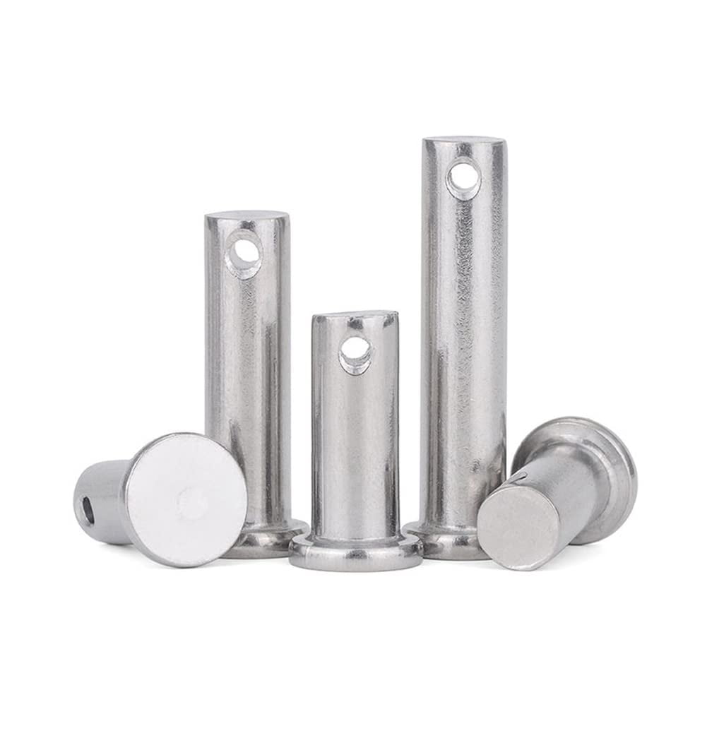 10 Pcs 304 Stainless Steel Large Flat Head Hex Socket Set Screws for Machining Fittings 6x25mm.