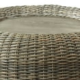 thumbnail image 3 of Furniture of America Towne Kubu Rattan Round Coffee Table, Brown, 3 of 7