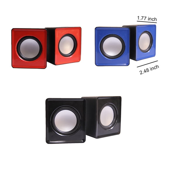 VONKY Computer Speakers Plastic Universal Small Loudspeaker Mini USB for Home Office Tabletop Laptop Notebook Accessories Blue
