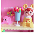thumbnail image 5 of Portalápices con forma de tulipán, porta bolígrafos con forma de corazón para niña, barril para guardar brochas de maquillaje, adornos florales retro, accesorios para fotos, 5 of 5