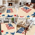 thumbnail image 6 of Independence Day Washable Area Rug 8 x 10 ft Retro 4th of July American Flag Red Blue Star Firework, Soft Non Slip Rugs Stain Repellent Indoor Felt Carpet for Living Dining Room Bedroom Home Office, 6 of 9