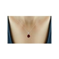 thumbnail image 4 of JewelersClub 2 1/5 Carat T.W. Garnet And White Diamond Accent Sterling Silver Pendant, 18", 4 of 4