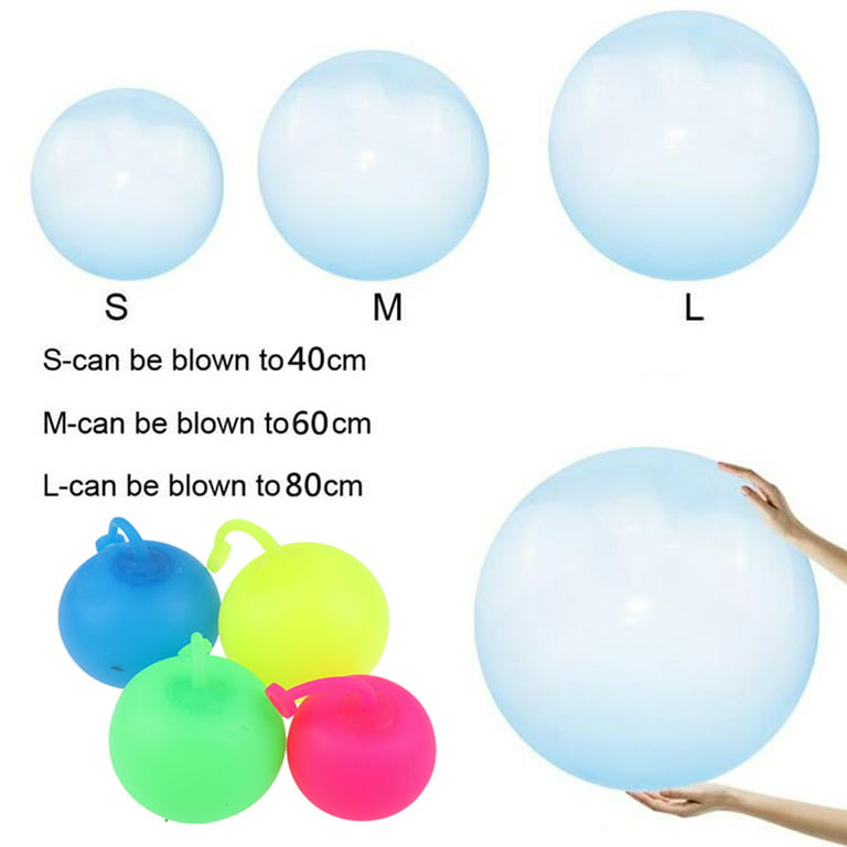 XDOVET 40/50/70/120cm Children Outdoor Soft Squishies Air Water Filled Bubble Ball Blow Up Balloon Toy Fun Party Game for Kids Inflatable, Size: Medium: 50cm