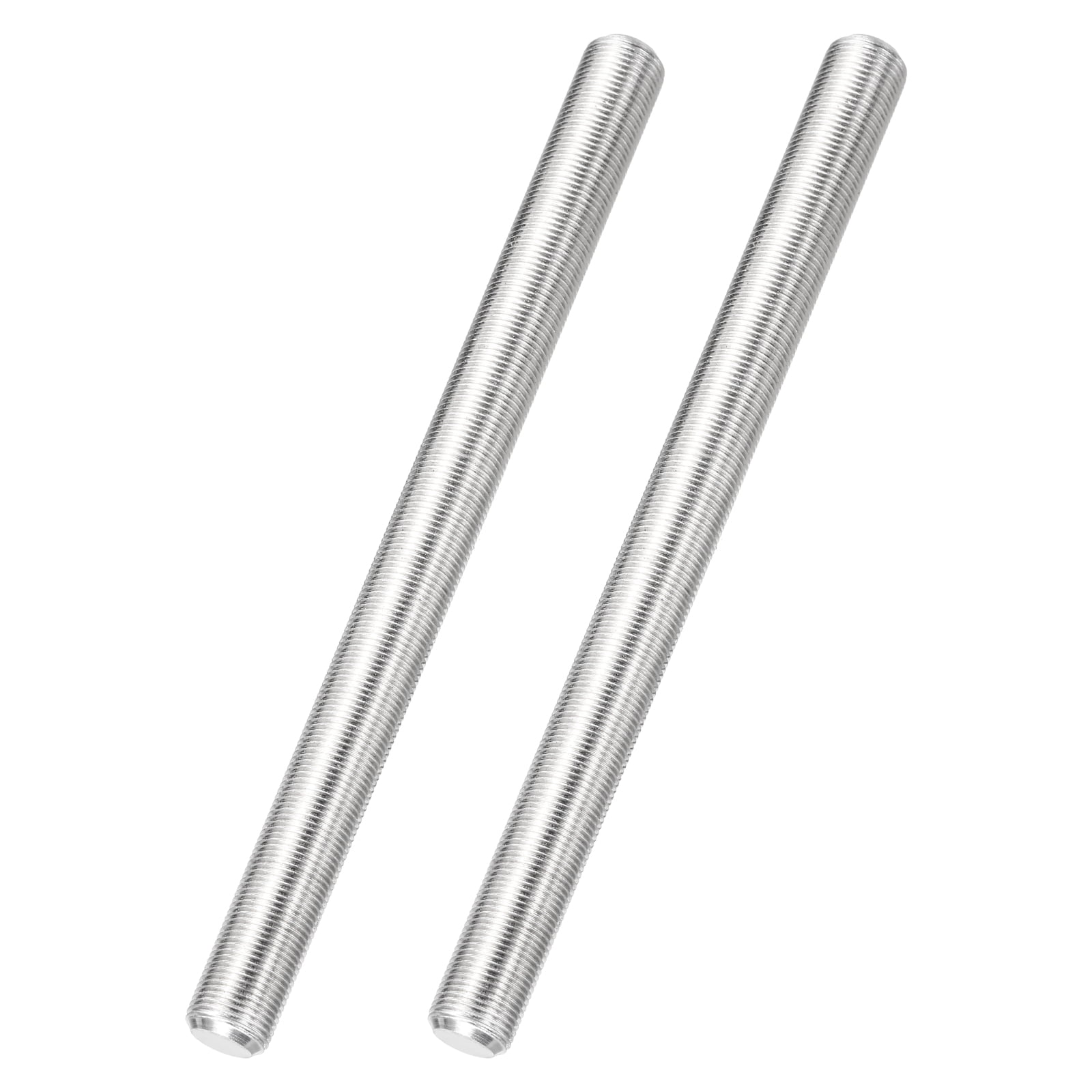 Uxcell 2Pcs Fully Threaded Rod M12 x 1mm Pitch 304 Stainless Steel Right Hand Fine Threads Studs 150mm/6 Long Threaded Screw Rods Fasteners for Anchors Bolts Hangers Clamps U Bolts