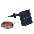 thumbnail image 3 of 20 m/65,6 pies 200 LED Cadena de luz Lámpara de césped solar Lámpara de alambre de cobre Cadena de luz decorativa impermeable para jardín al aire libre Patio Villa Luz blanca, 3 of 5