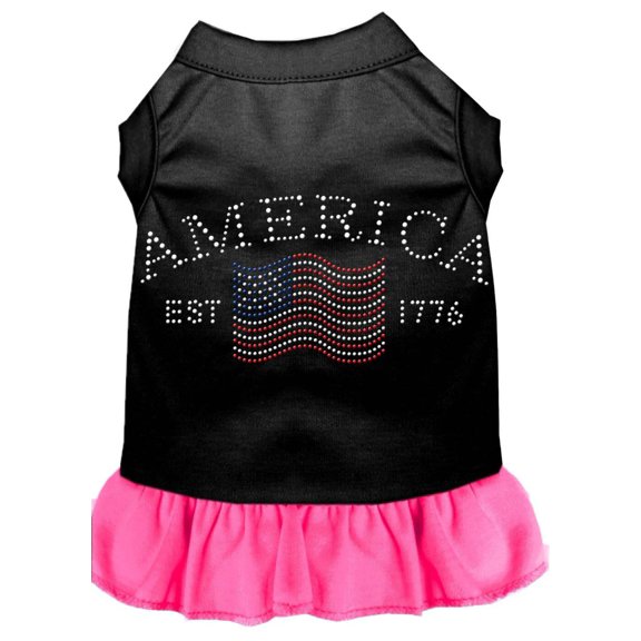 Pet Dog Cat Dress Rhinestone, "Classic America"