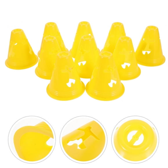 HAMPPLIES 10Ud De Plástico Amarillos Para Entrenamiento Y Delimitación De