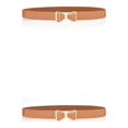 thumbnail image 2 of Decodeary Mode Ceinture Simple Style Universel Étroit Manteau Valentines Jour Brun 2Set, 2 of 6