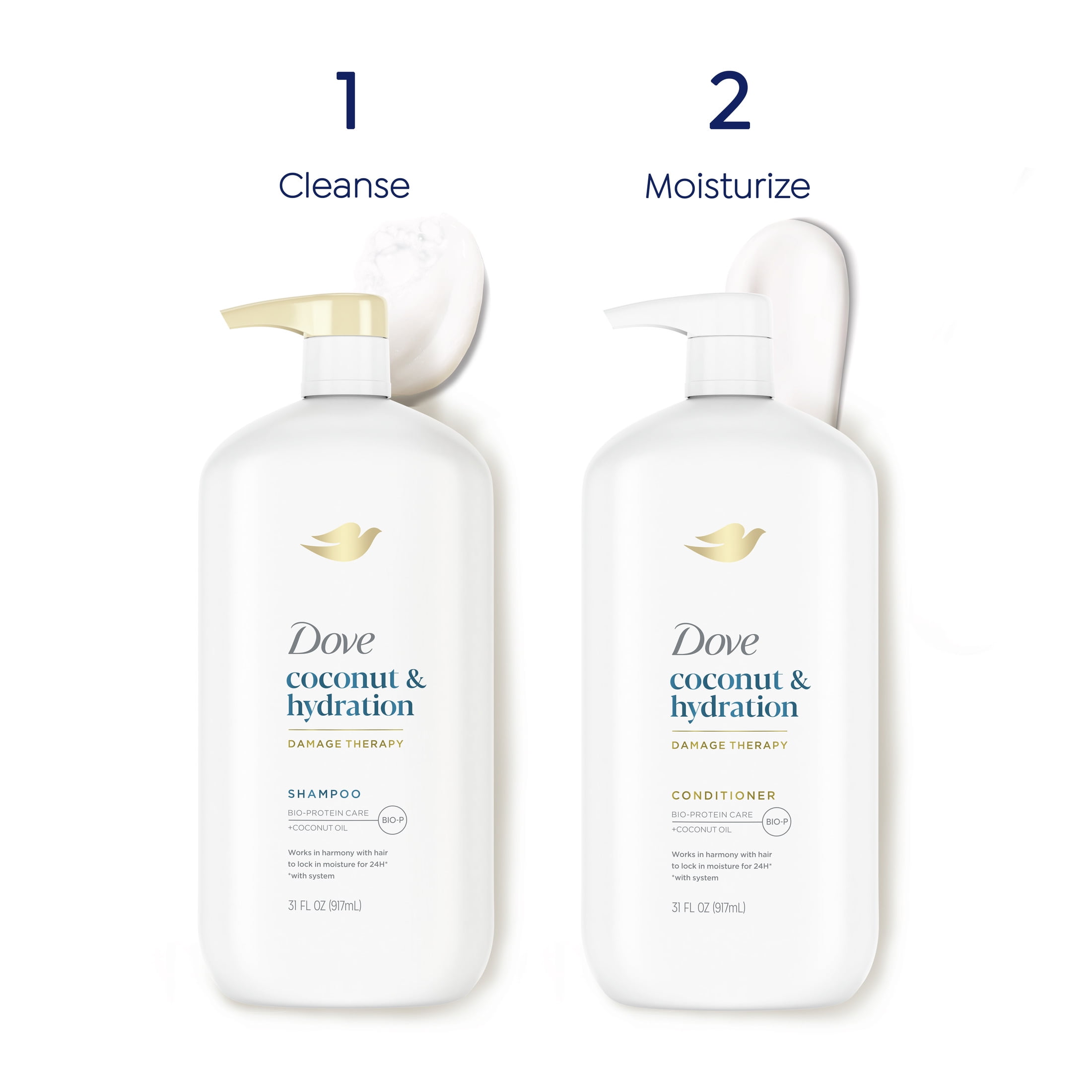 Dove Damage Therapy Daily Conditioner for Dry Hair Coconut & Hydration, 31 fl oz