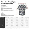 thumbnail image 4 of Fotbe Lilies Flowers Hawaiian Shirt for Men Unisex Summer Beach Casual Short Sleeve Cotton Linen Button Down Shirts-Large, 4 of 5