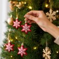 thumbnail image 6 of Cadancy Christmas Ornaments Tree Hanging Stars Baubles Holiday Decoration Shatterproof Balls Pendant Festive Party Supplies Seasonal Home Indoor Mantel Fireplace Window Decor, 6 of 7