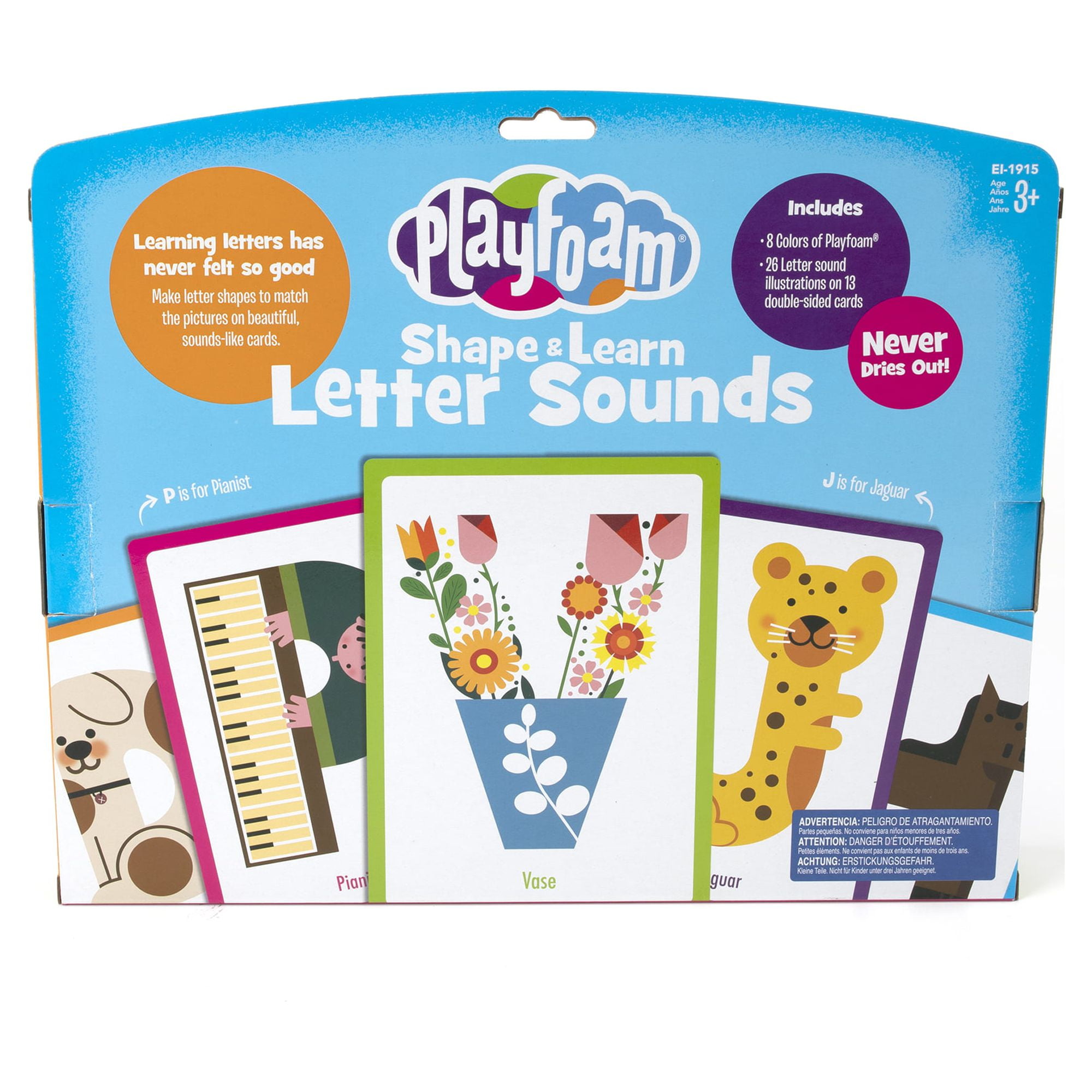 Educational Insights Playfoam Shape & Learn Letter Sounding, Easter Gift, Flash Card Set, Preschoolers Learn Letter Sounds & Letter Formation, Ages 3+