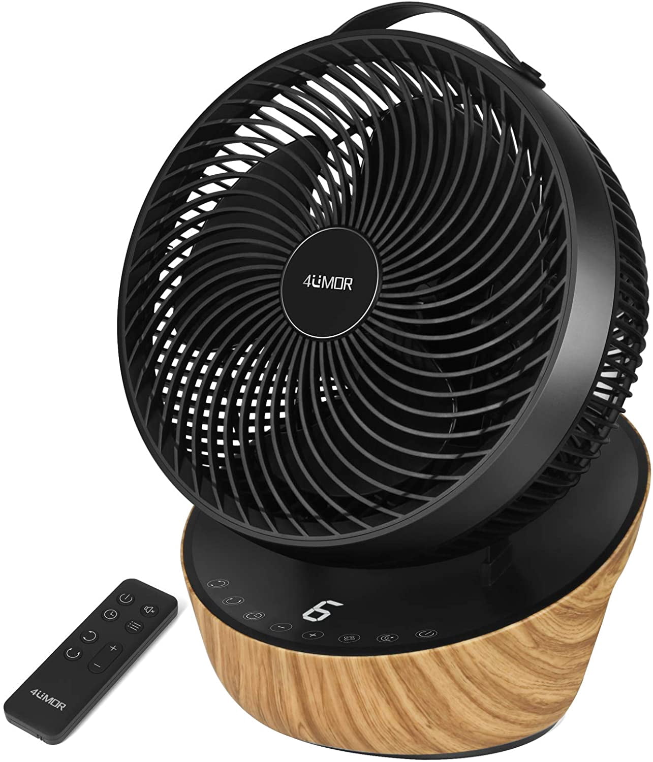 MYCARBON Standventilator – Sehr Leise Mit DC-Motor, 20 DB, 12 Stufen, Fernbedienung | 3 Höhen, 60°/90°/120° Oszillation, 20 M² Abdeckung