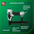 thumbnail image 4 of Metabo HPT Narrow Crown Stapler, Pro-Preferred Pneumatic Power Nailers, Finish Stapler for Furniture & Cabinetry, Lightweight Trim Tool, Ergonomic Design, 18 Gauge, 1/2″ to 1-1/2″ Staples, N3804AB3, 4 of 11