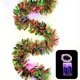 thumbnail image 4 of 1 guirnalda navideña de oropel de 16 pies, metálica, brillante, con luces LED, para colgar en el árbol, para fiestas navideñas en interiores, 4 of 5