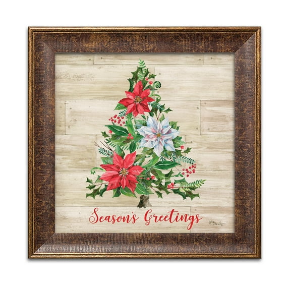 Gango Home Decor Modern Holly Collage by Paul Brent (Ready to Hang); One 12x12in Gold Trim Framed Print