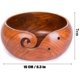 thumbnail image 4 of Cuenco de hilo de madera hecho a mano - Cuenco de hilo de madera Cuenco de madera para almacenamiento de hilo con agujeros tallados y agujeros perforados para tejer decoración del, 4 of 5
