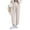 Beige, variant on Women's Maternity Pants Elastic Waist Solid Color Over The Belly Straight Casual Wide Leg Pants with Pocket Pregnancy Clothes Pants