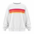 thumbnail image 4 of Womens Casual Pullover Sweatshirts Oversized Crewneck Long Sleeve Tops Fashion Striped Print Loose Fit Outfits Workout Lounge, 4 of 5