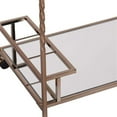 thumbnail image 5 of Pemberly Row Glass Mirrored Metal Bar Cart in Champagne Finish, 5 of 8