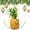 pattern-2873, variant on Modern Watercolor Pineapple Christmas Tree Ornament Tropical Fruit Ornaments for Christmas Tree Gift Ceramic Holiday Decoration Present Porcelain 3inch Flat with Gold Ribbon Both Sides