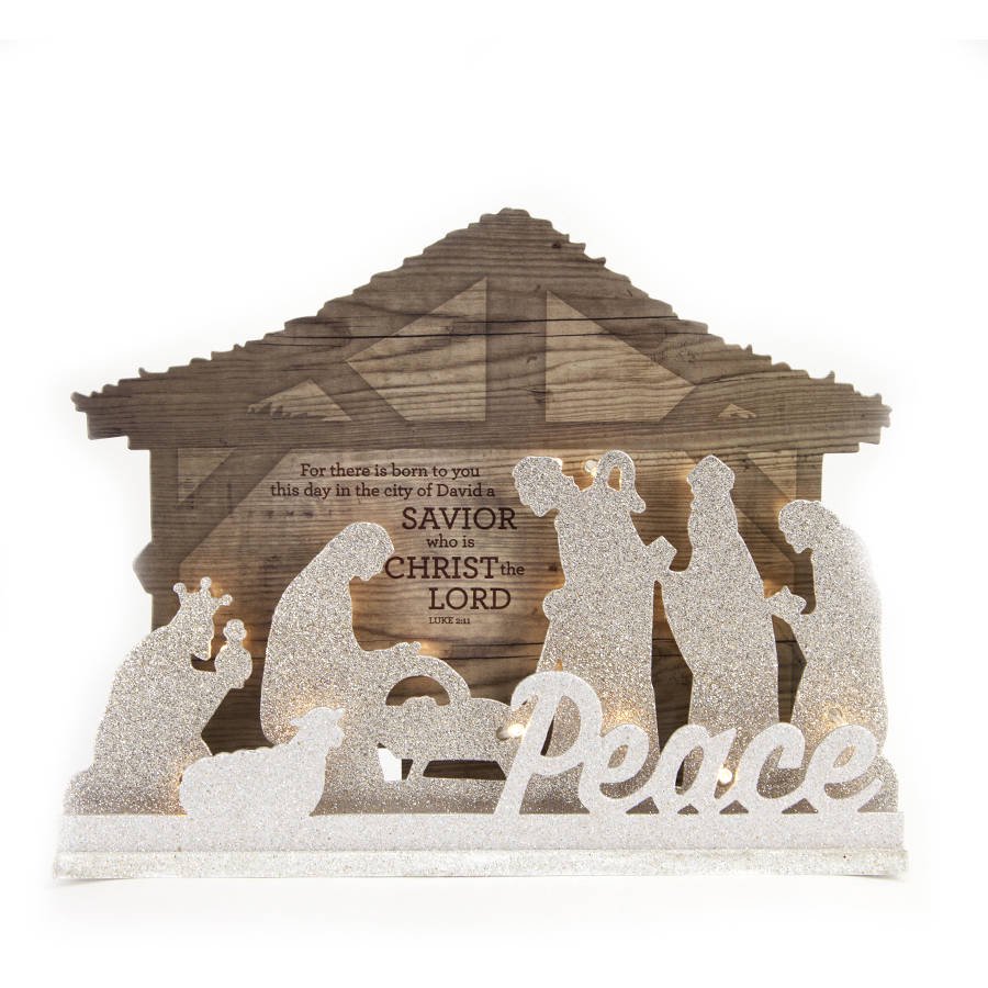 Holiday Time Lighted Nativity Scene