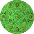 thumbnail image 1 of Ahgly Company Indoor Round Abstract Green Modern Area Rugs, 7' Round, 1 of 4