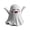 B, variant on Cute Single Halloween Tabletop Decor, Mini Friendly Ghost Figurine with Unique Expression, Modern Art Desktop Ornament for Halloween Party Indoor Home Decoration