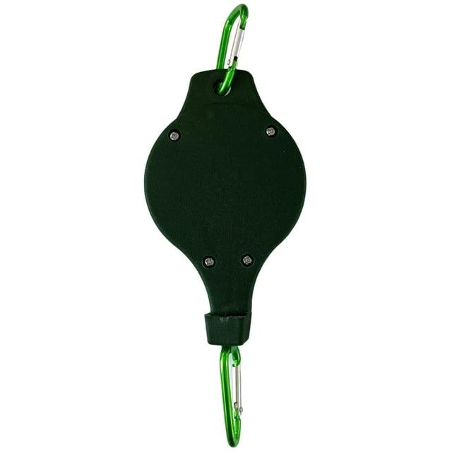 Colgador retráctil para plantas, cesta colgante para flores, gancho retráctil resistente para plantas de exterior, poleas para macetas, comedero para Verde oscuro