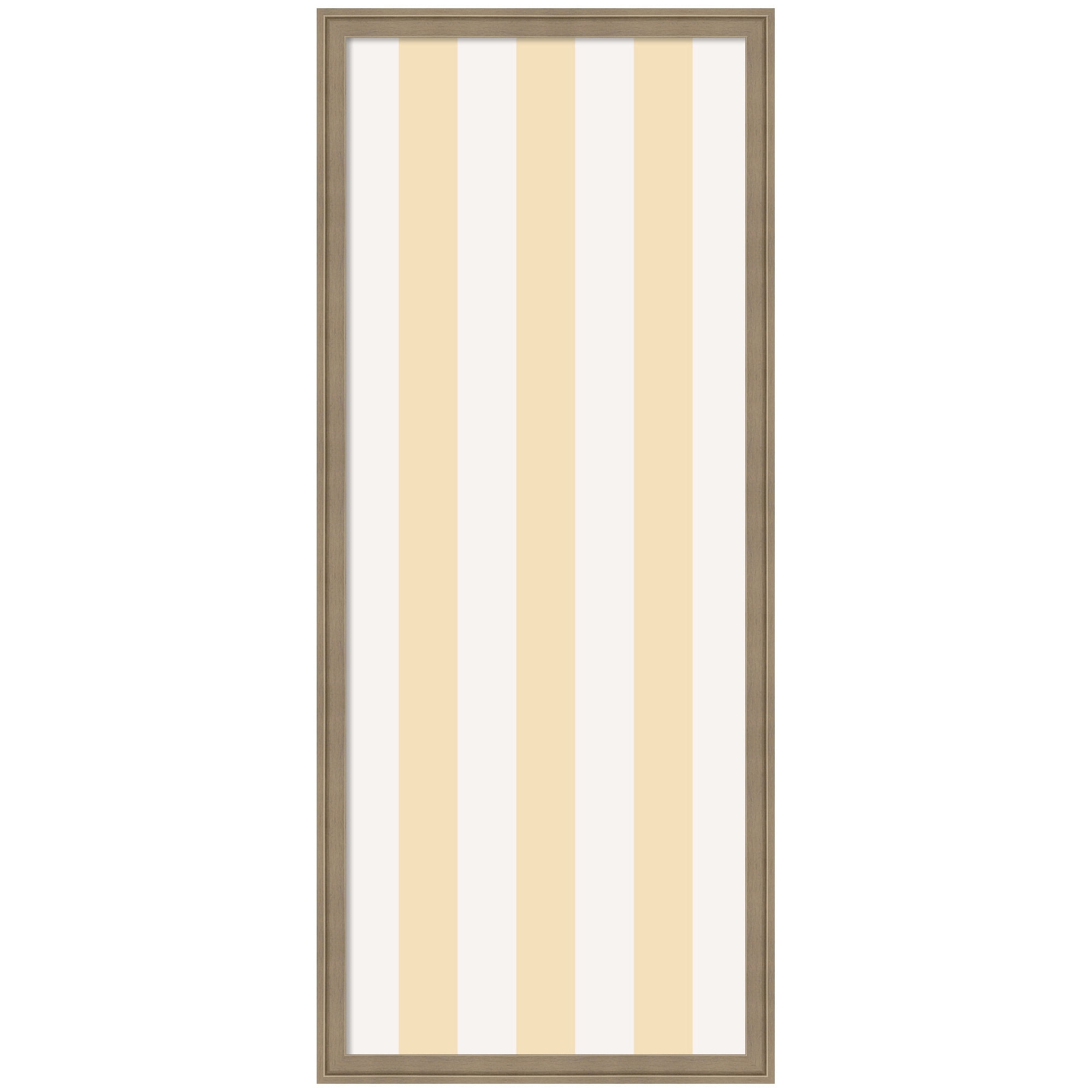 Kate and Laurel Framed Fabric Pinboard 18 x 42,  Printed Linen Classic Bulletin Board for Use as a Vision Board or Wall Organization, Florence Light Brown Frame