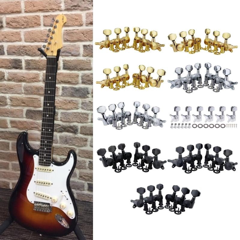 CEORPER 6Pcs Guitar Locking Tuners (3L+3R Handed) 1:18 Ratio Lock String Tuning for Key