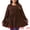 Brown, variant on DARING DIVA Women's Plus Babydoll Crew Neck Casual Loose Peplum Tops 3X White