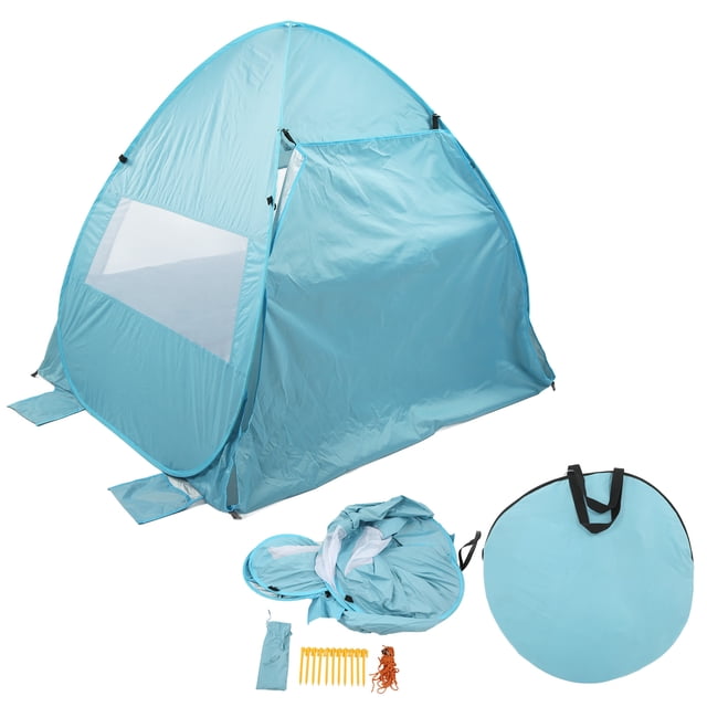 La Carpa de playa abre automáticamente y rápidamente la carpa de sombra plegable con estructura estable a prueba de rayos ultravioleta para acampar al aire libre en la playa jardín familiar