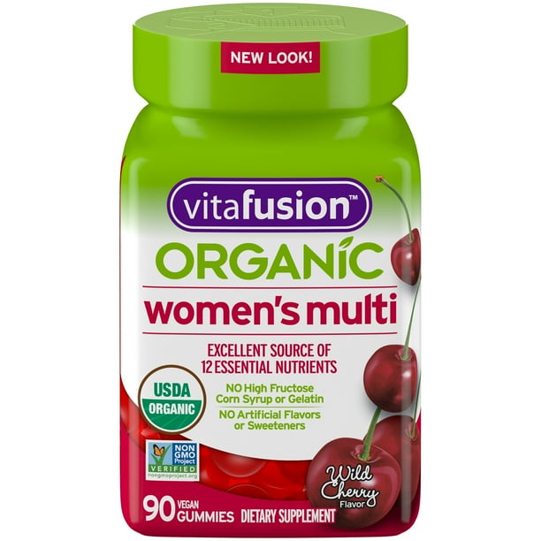 Vitafusion Organic Women’s Gummy Multivitamin, 90 Count NonGMO