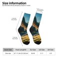 thumbnail image 2 of Fuzoiu Cute Green Dinosaur Blue Sky Print Athletic Crew Socks for Men & Women,Casual Crew Socks,Above Ankle Crew Socks for Business, Casual, 2 of 6