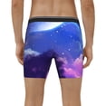 thumbnail image 4 of Picia Dreamy Colorful Starry Sky Pattern Men's Athletic Long Leg Briefs , Performance Stretch Underwear，Moisture-Wicking, 4 of 7