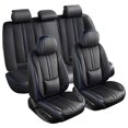 thumbnail image 2 of Car Seat Covers Full Set Fit for Dodge Ram 1500 2002-2026,Faux Leather Waterproof Breathable Anti‑Slip Seat Protectors with Lumbar Support, Black&Blue, 2 of 7