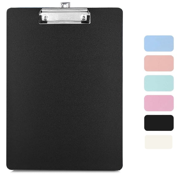Yhmxh Plastic Clipboard with Metal Clip, Heavy Duty Hardboard Office Writing Clip Board, Macaron Color Document Holder, A4 Letter Size Clipboard for Collage, Office Business & Daily Note Taking