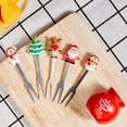 thumbnail image 6 of BQBQERT Christmas Fruit Forks for Creative Stainless Steel Silicone Ceramic Fruit Forks Cartoon Fruit F, 6 of 7