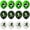 12Pcs, variant on Yvsxxv 40Pcs 12-Inch Green Black White Football Balloons Set - Thick Latex Soccer Printed Balloons for Boys Birthday, Sports Event, Football Soccer Party