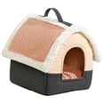 thumbnail image 1 of Casa para perros y gatos, accesorios para mascotas, nido antideslizante para gatos y cachorros Techo de L rosa, 1 of 8